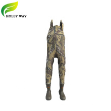 Men Neoprene Camo Waders with Rubber Boot for Hunting